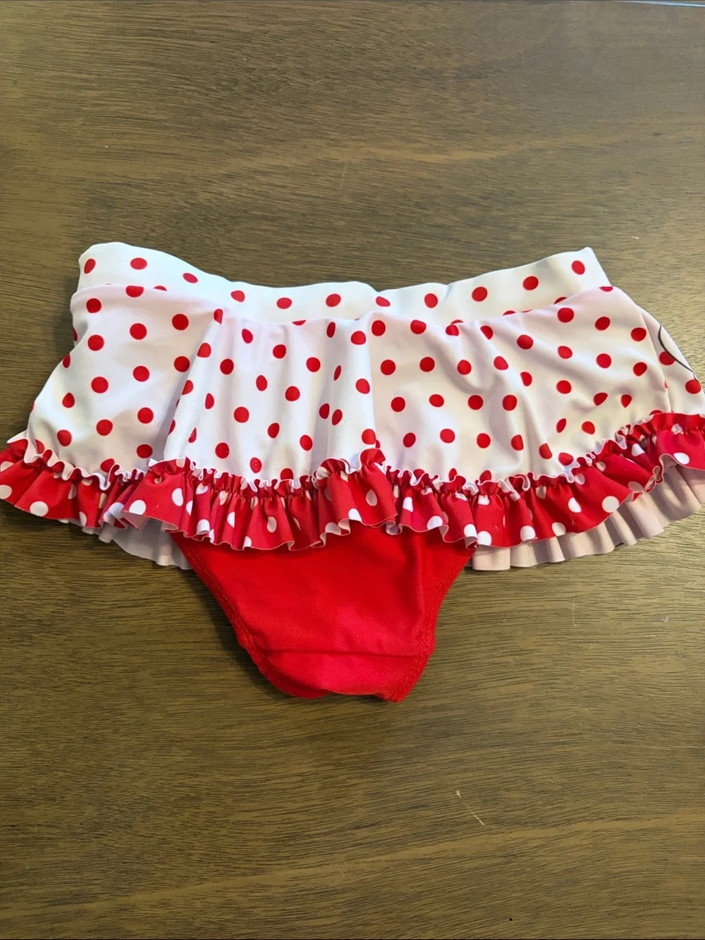Minnie Mouse Polka Dot Red and White Two-Piece Swim Bikini Size 5/6